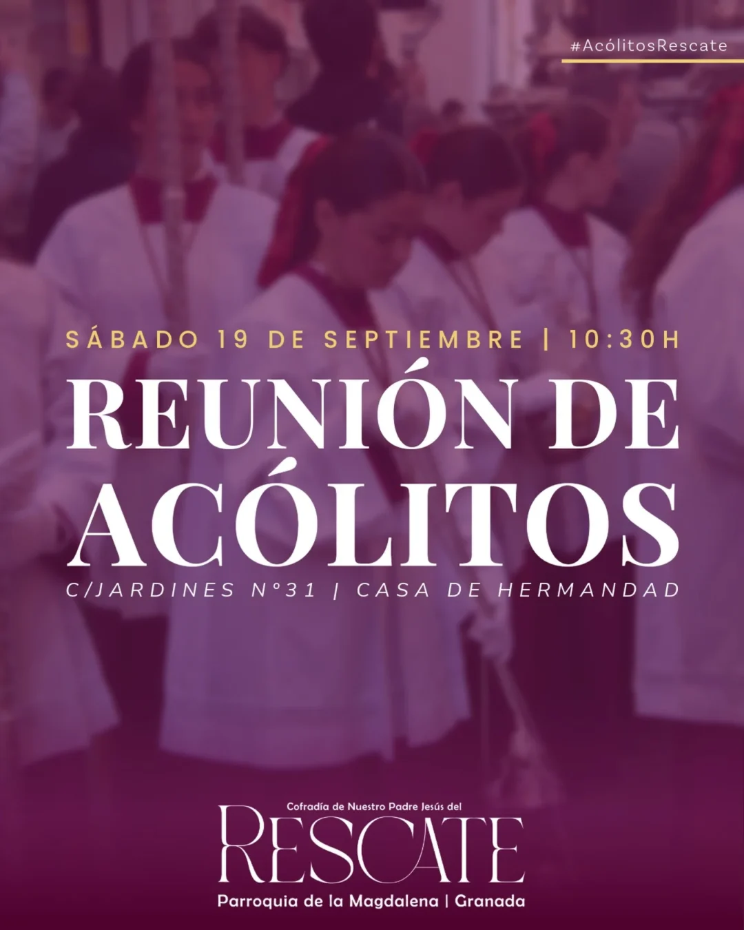 Reunión de inicio de curso grupo de acólitos
